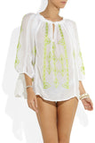 Alaia embroidered voile kaftan