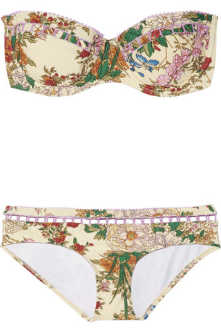 Stardust floral-print underwired bikini